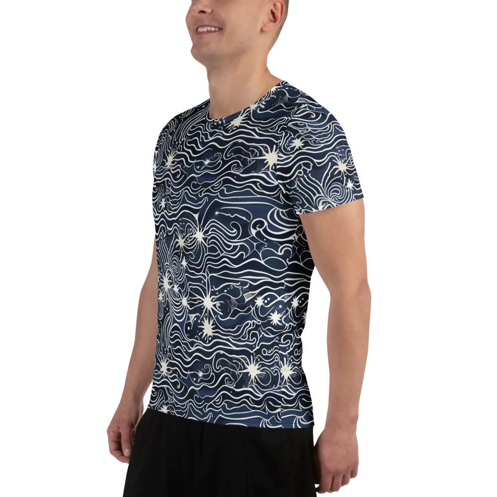 Nautical Nebula on Men's Athletic T-Shirt — Left