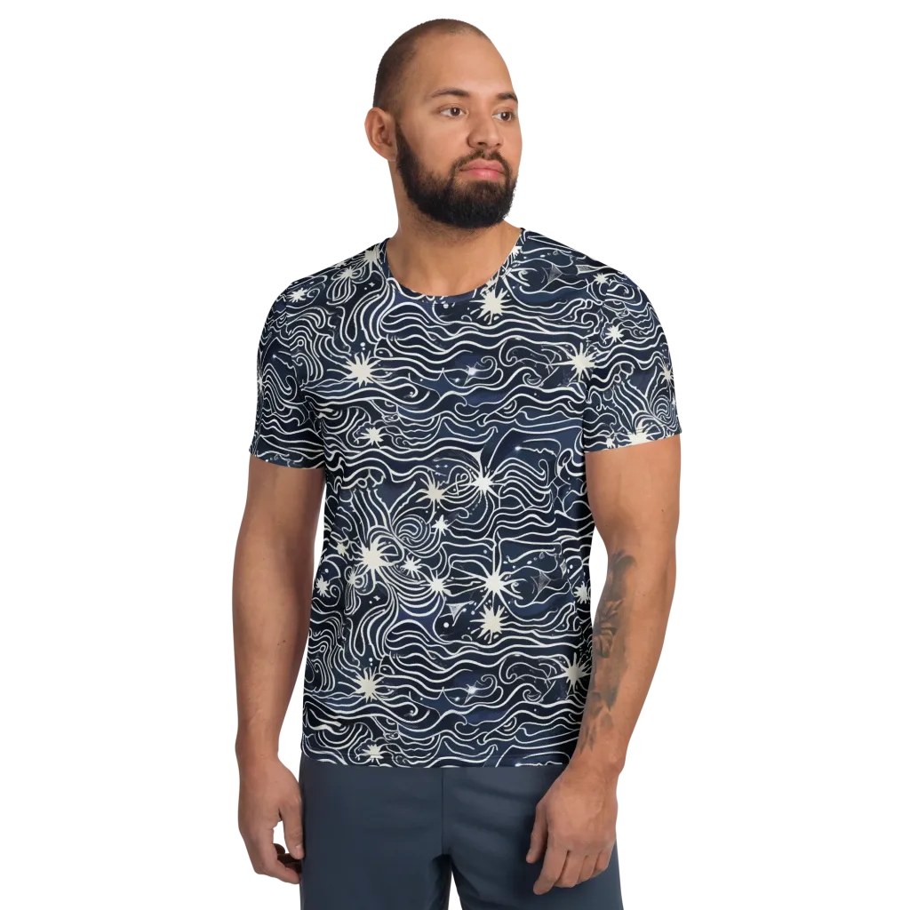 Nautical Nebula on Men's Athletic T-Shirt — Front