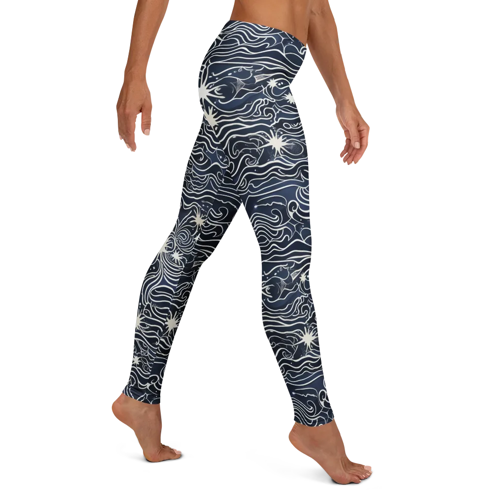 Nautical Nebula on Leggings — Right