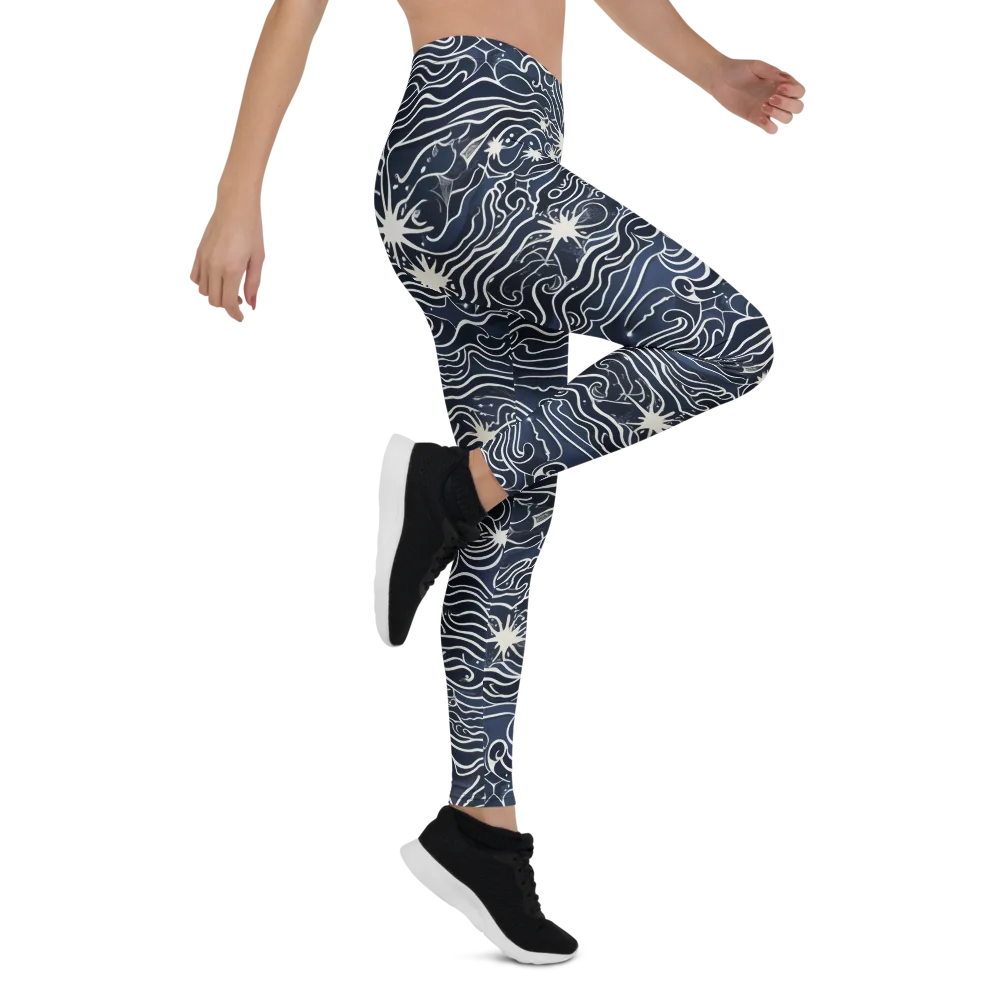 Nautical Nebula on Leggings — Right