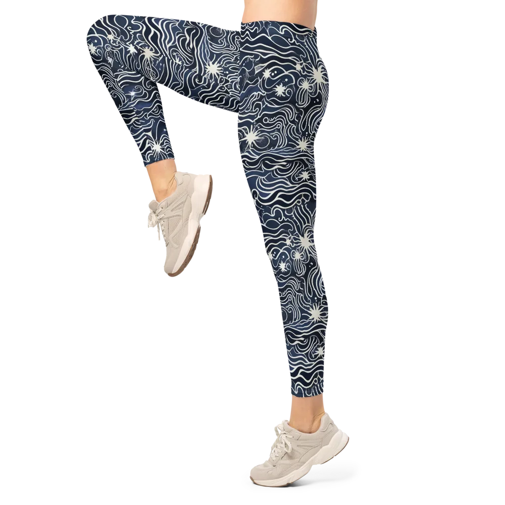 Nautical Nebula on Leggings — Left