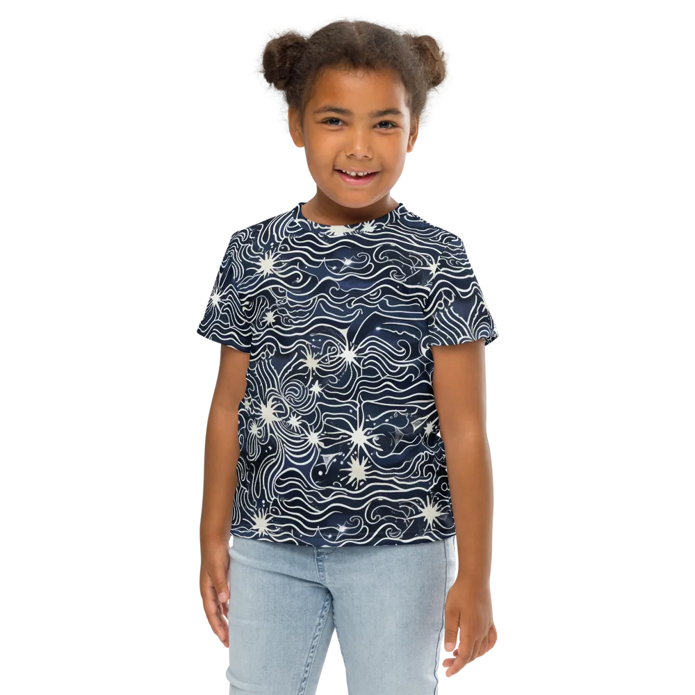 Nautical Nebula on Kids Crew Neck T-Shirt — Front