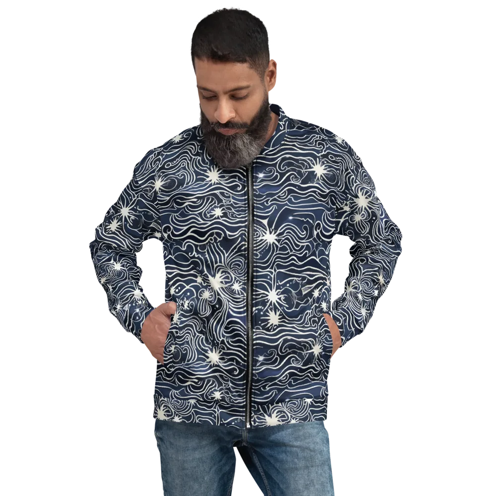 Nautical Nebula on Bomber Jacket — Front