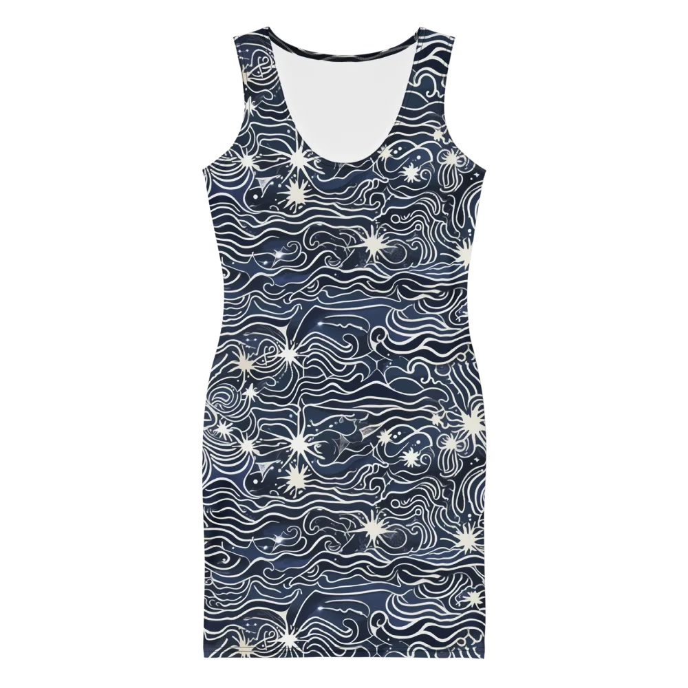 Nautical Nebula on Bodycon Dress — Front