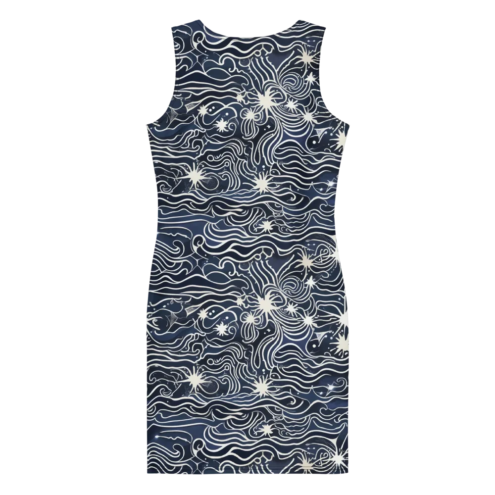 Nautical Nebula on Bodycon Dress — Back