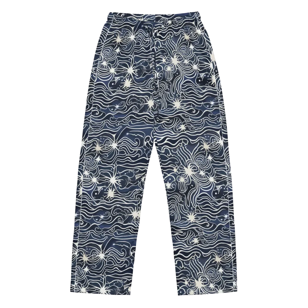 Nautical Nebula on Women's Pajama Pants — Front