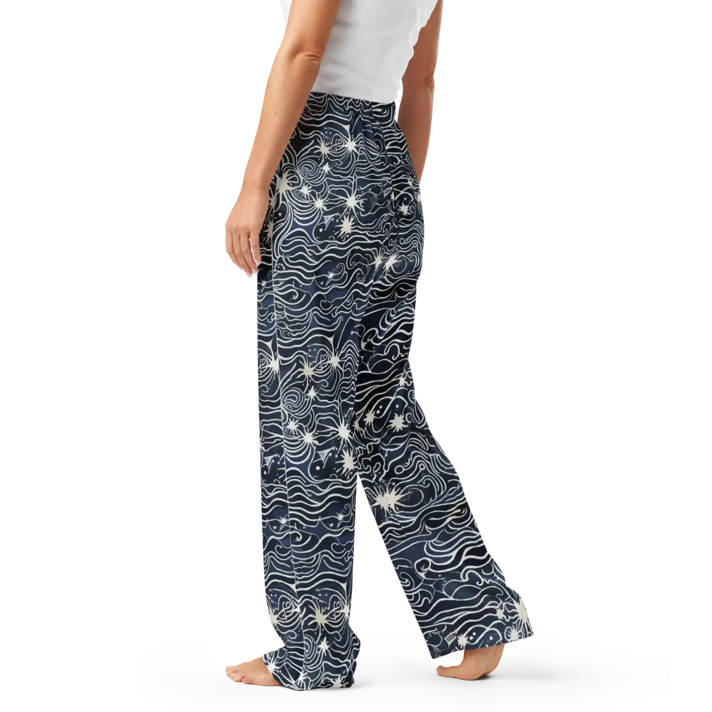 Nautical Nebula on Women's Pajama Pants — Left