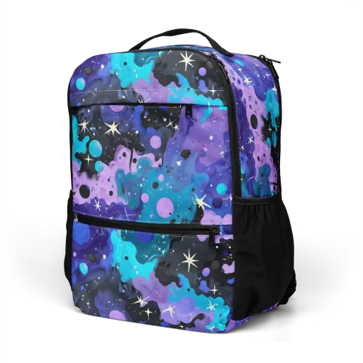 Galaxy Gouache on a Utility Backpack