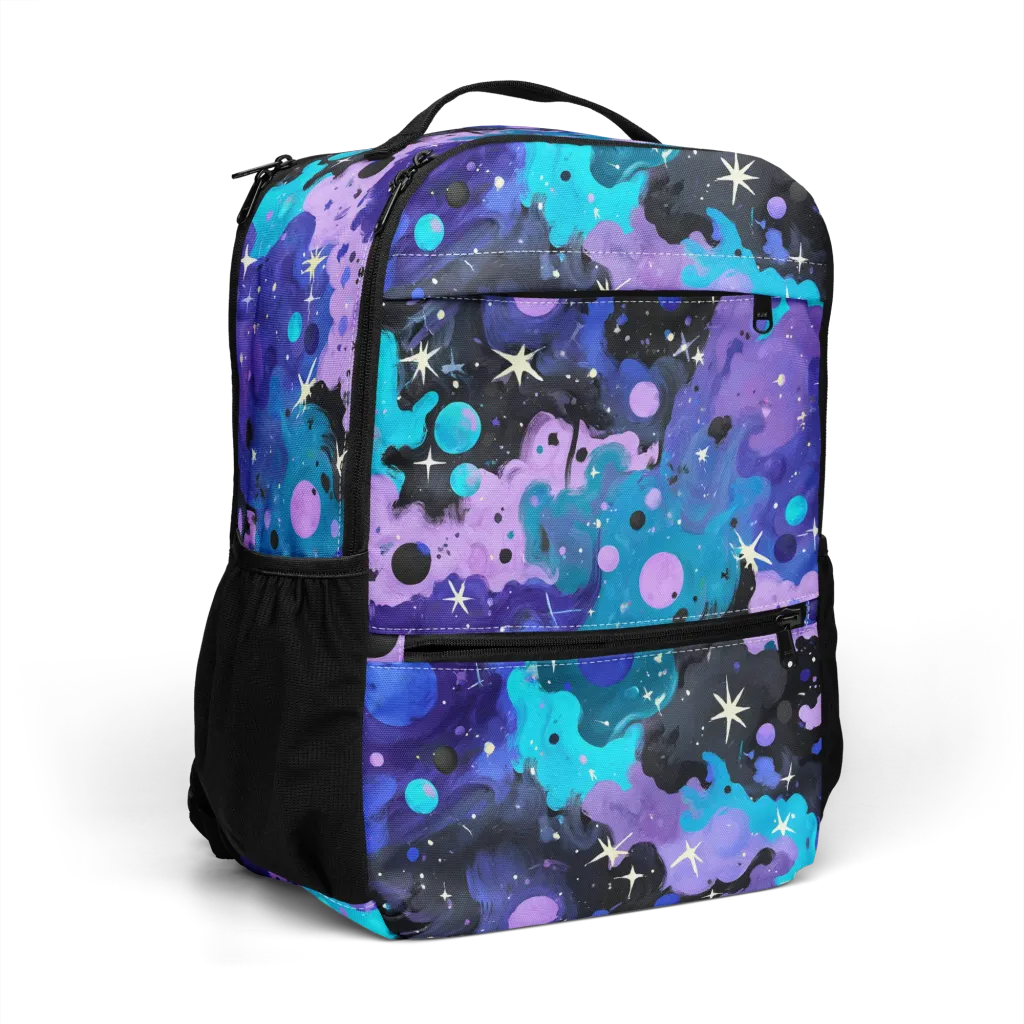 Galaxy Gouache on Utility Backpack — Right Front