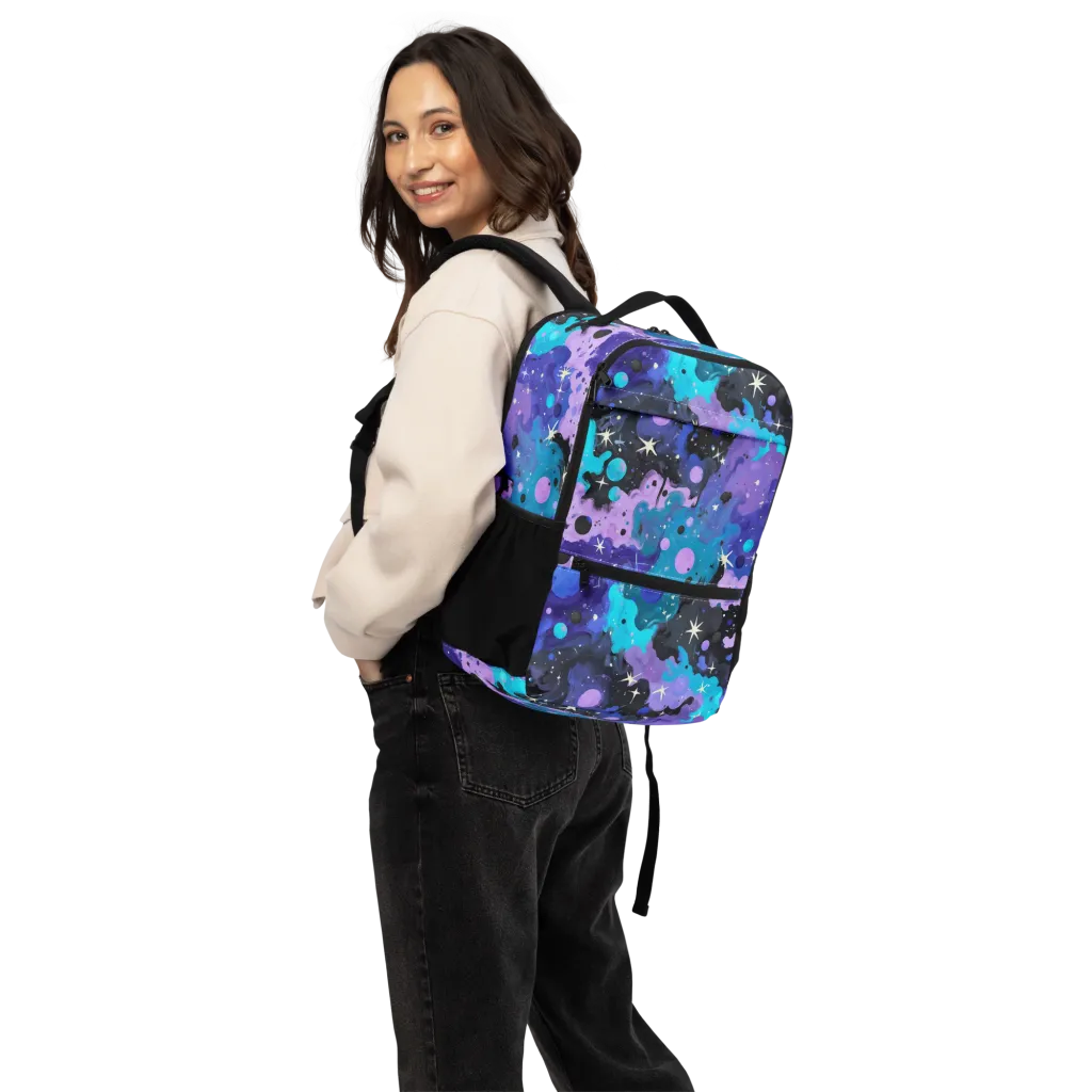 Galaxy Gouache on Utility Backpack — Back