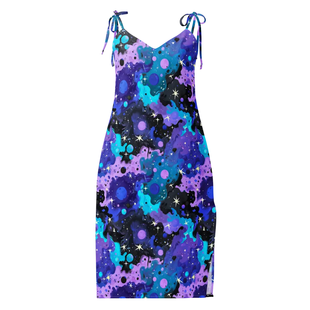 Galaxy Gouache on Slip Dress — Front