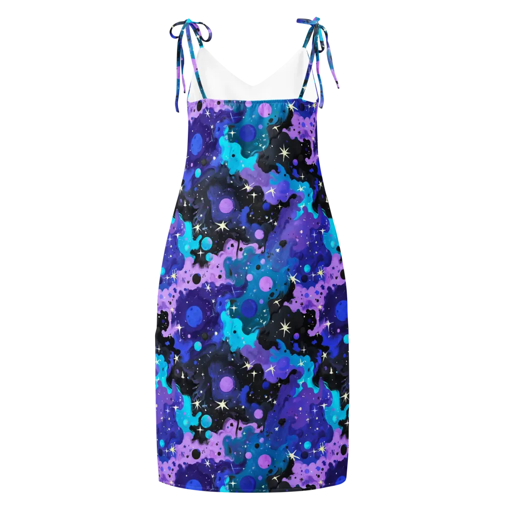 Galaxy Gouache on Slip Dress — Back