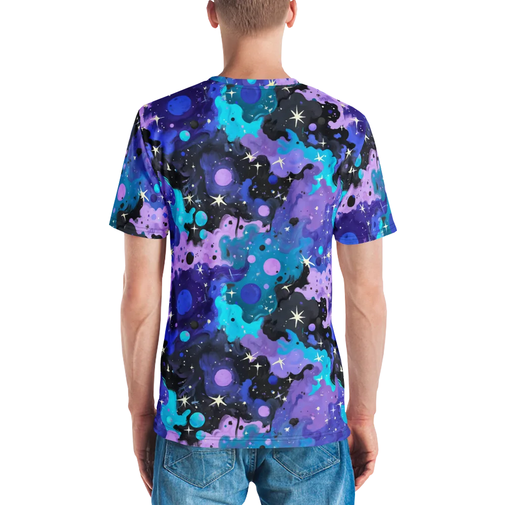 Galaxy Gouache on Men's Crew Neck T-Shirt — Back
