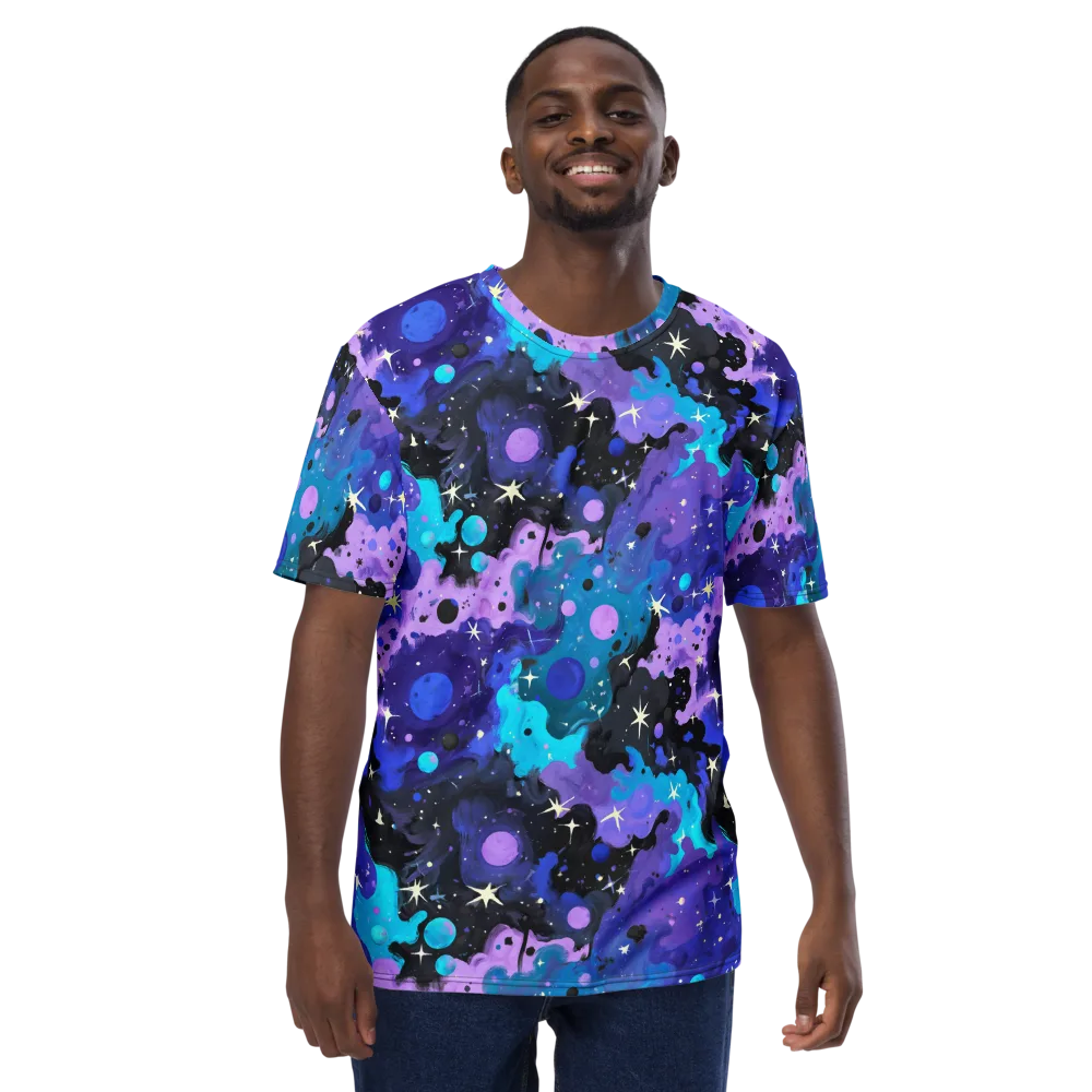 Galaxy Gouache on Men's Crew Neck T-Shirt — Front