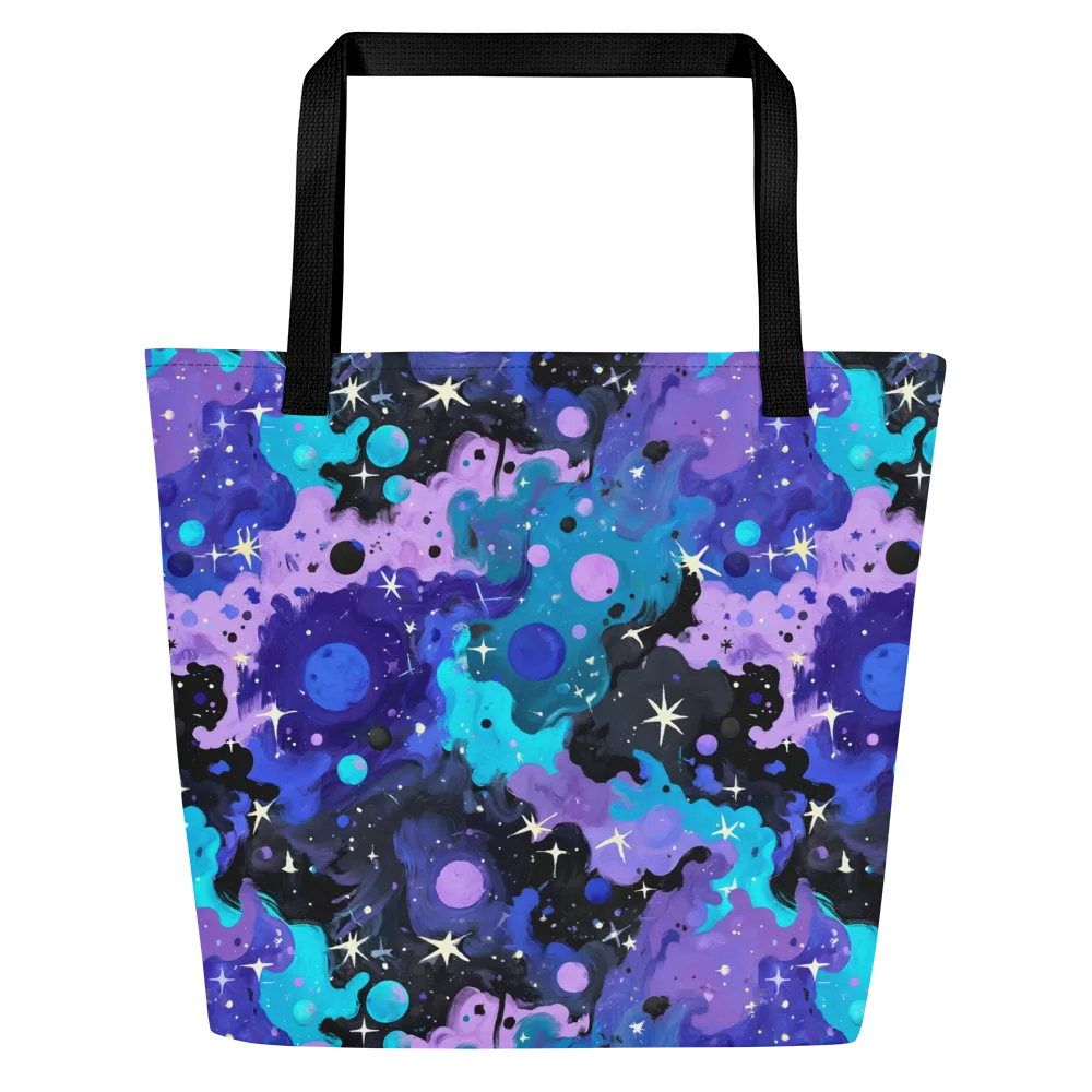Galaxy Gouache on Large Tote Bag W/ Pocket — Front