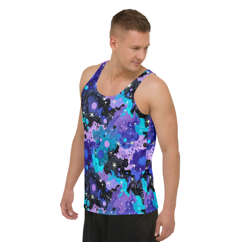 Galaxy Gouache on Men's Tank Top — Left Front