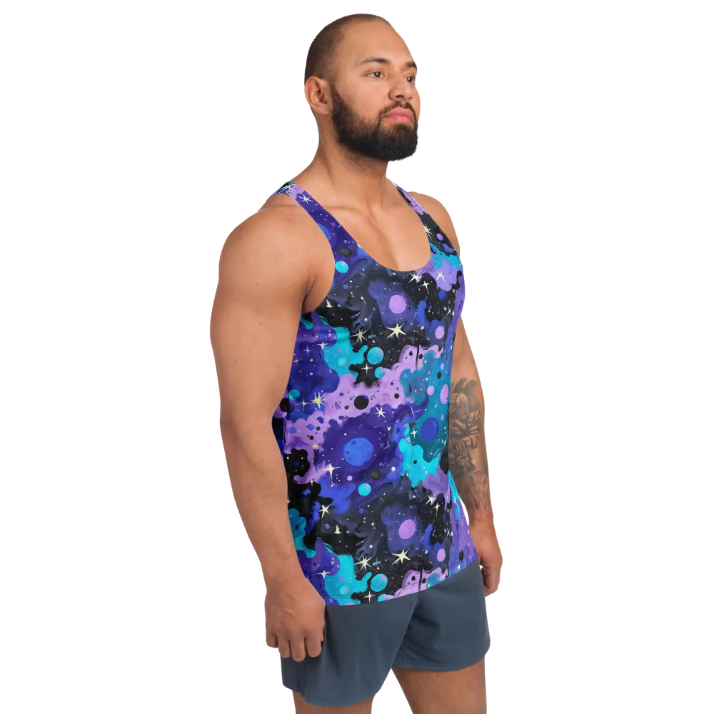 Galaxy Gouache on Men's Tank Top — Right Front