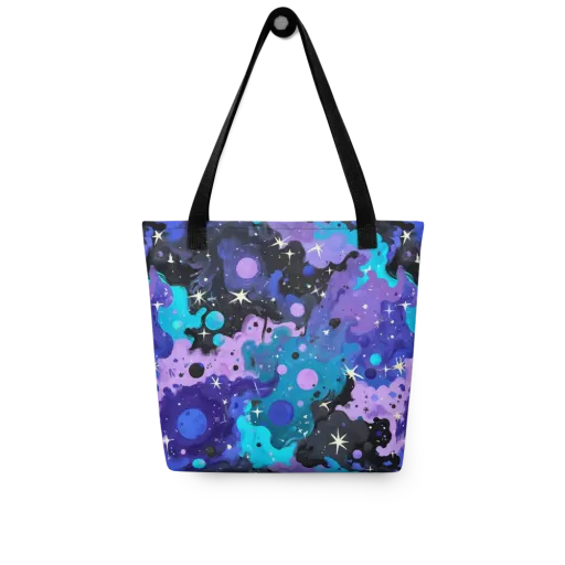Galaxy Gouache on a Tote Bag