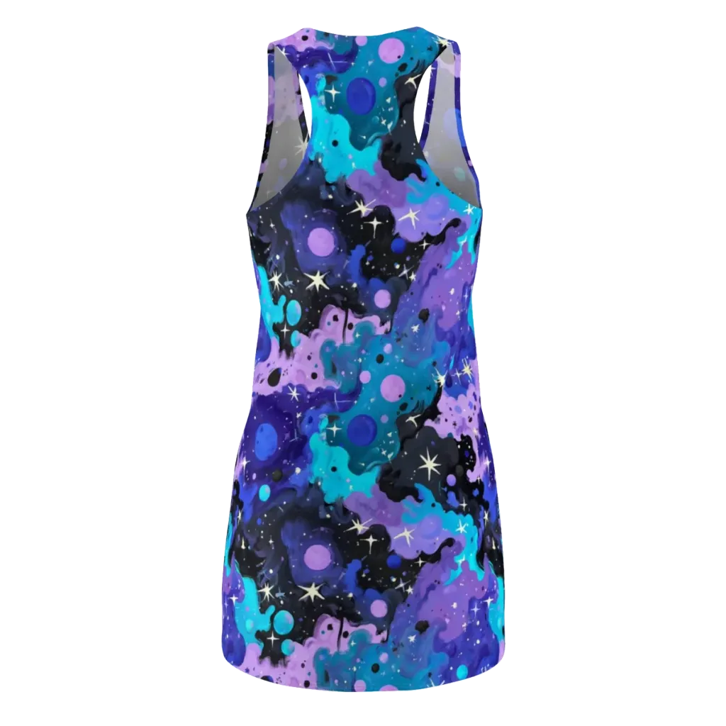 Galaxy Gouache on Racerback Dress — Back