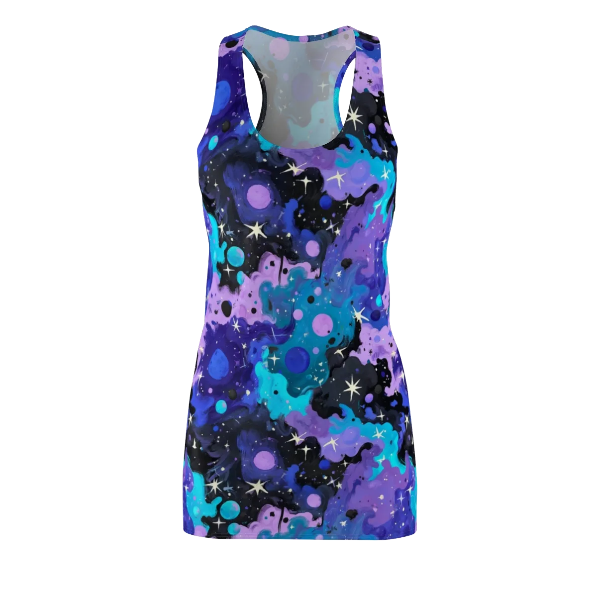 Galaxy Gouache on Racerback Dress — Front