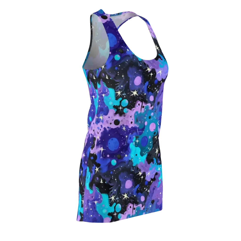 Galaxy Gouache on Racerback Dress — Front Side