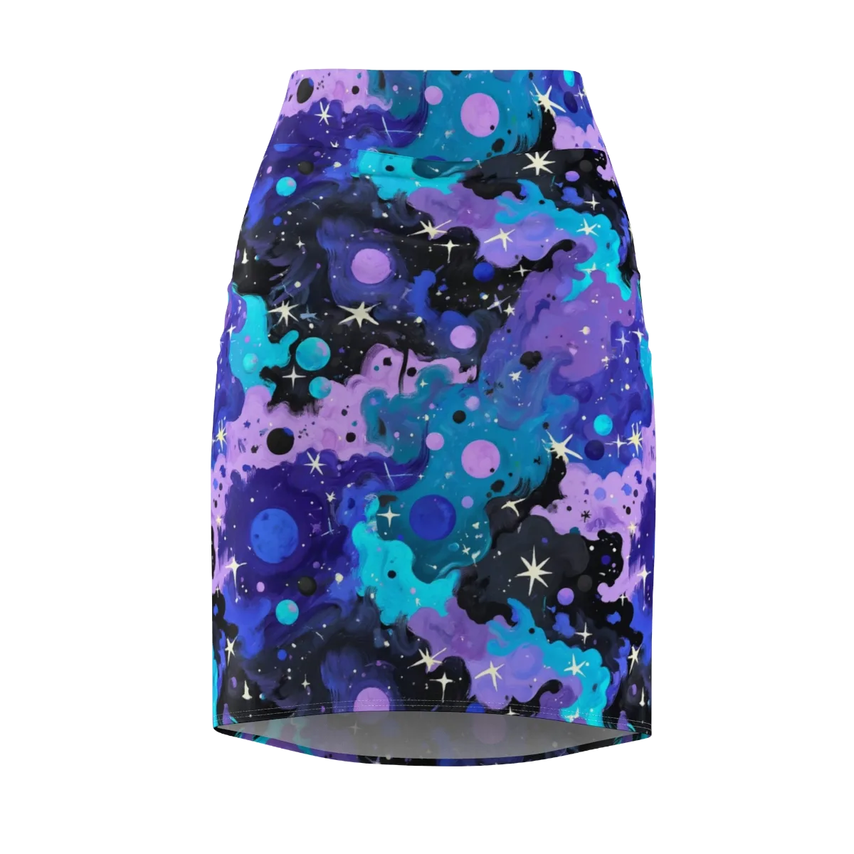 Galaxy Gouache on Pencil Skirt — Front