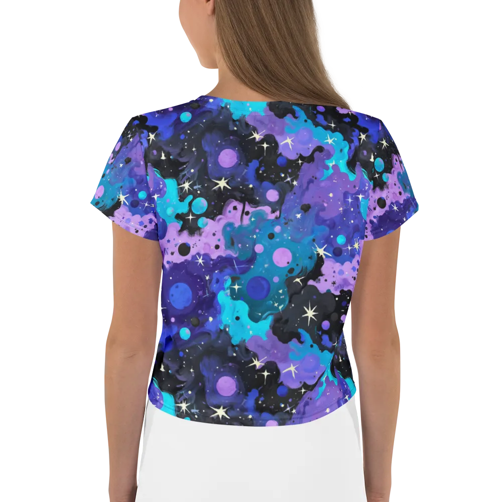 Galaxy Gouache on Crop Tee — Back