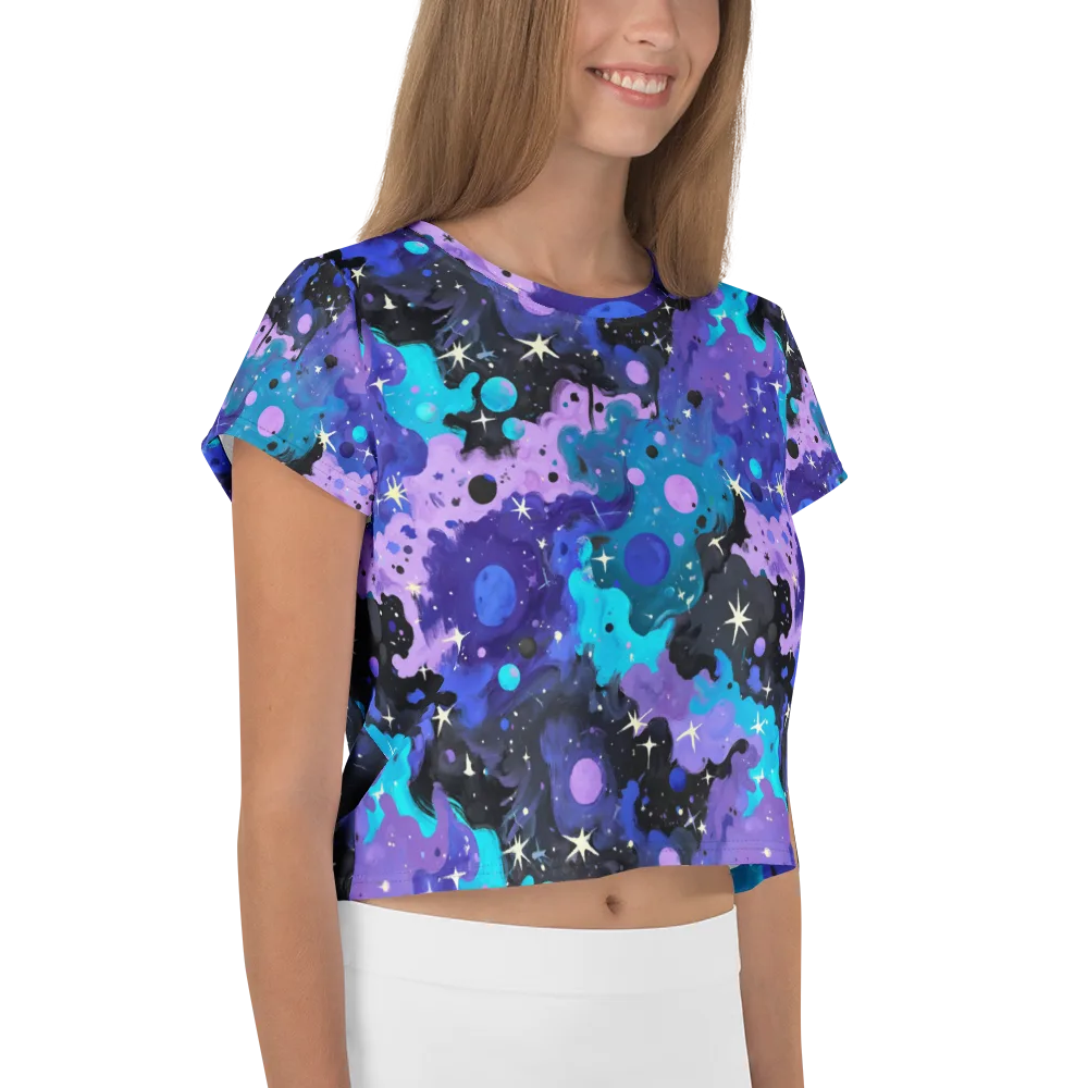 Galaxy Gouache on Crop Tee — Right