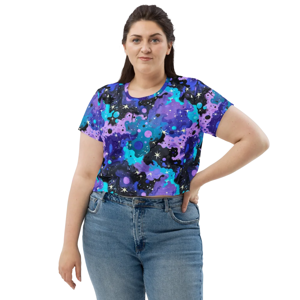 Galaxy Gouache on Crop Tee — Front