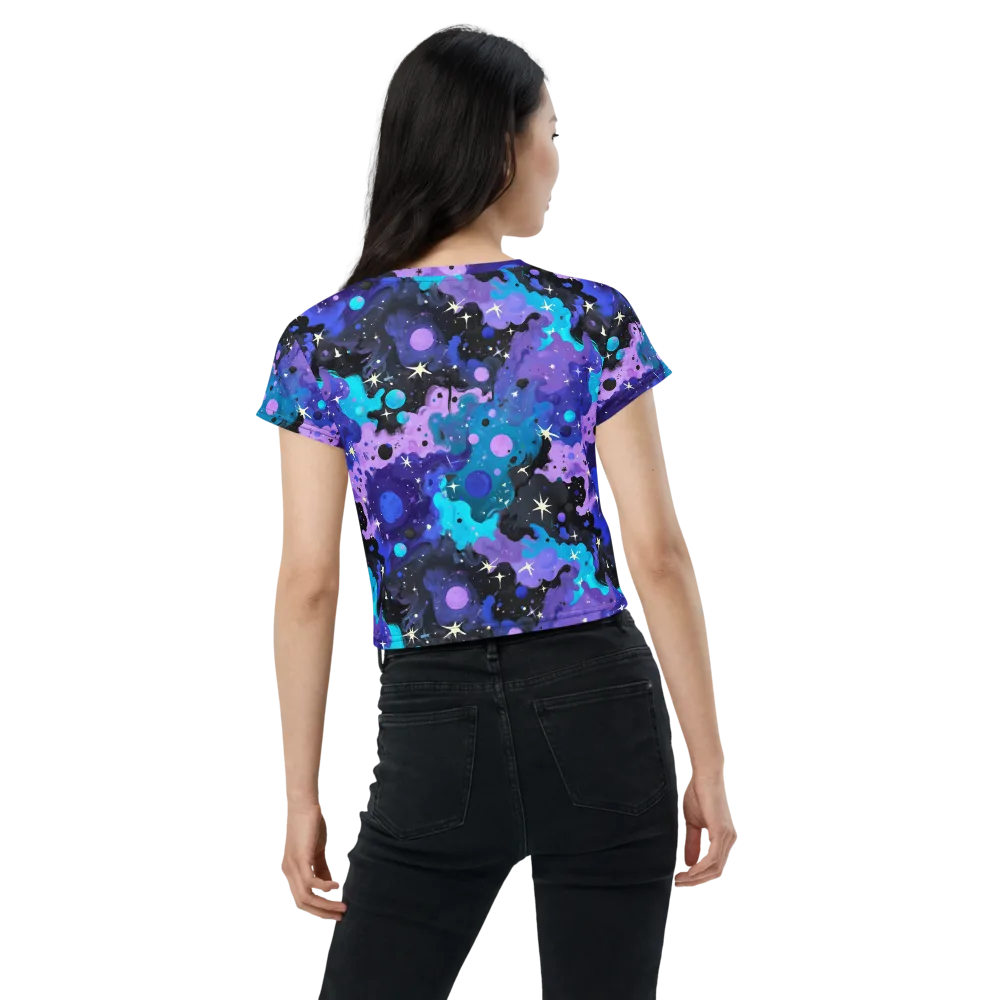 Galaxy Gouache on Crop Tee — Back