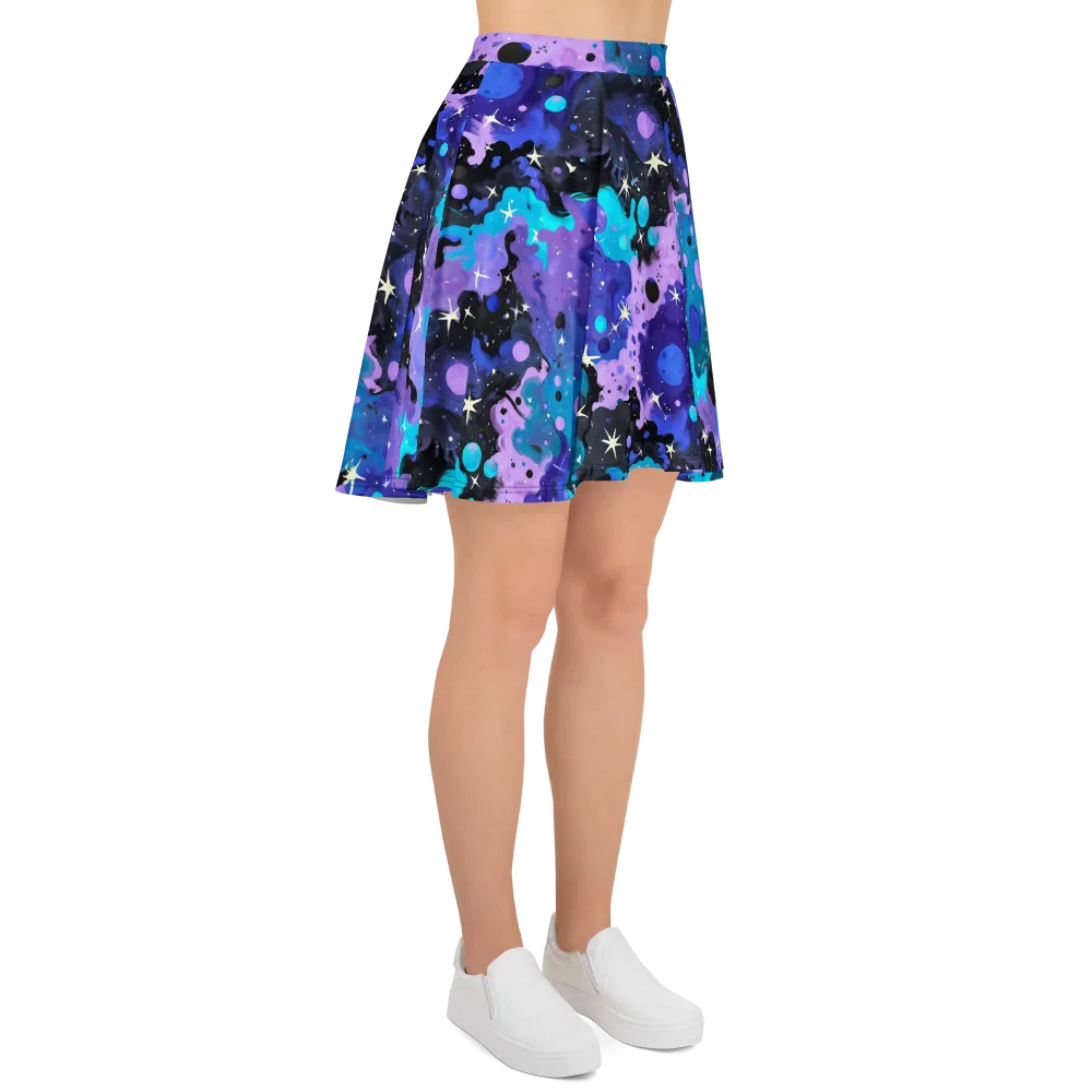 Galaxy Gouache on Skater Skirt — Right