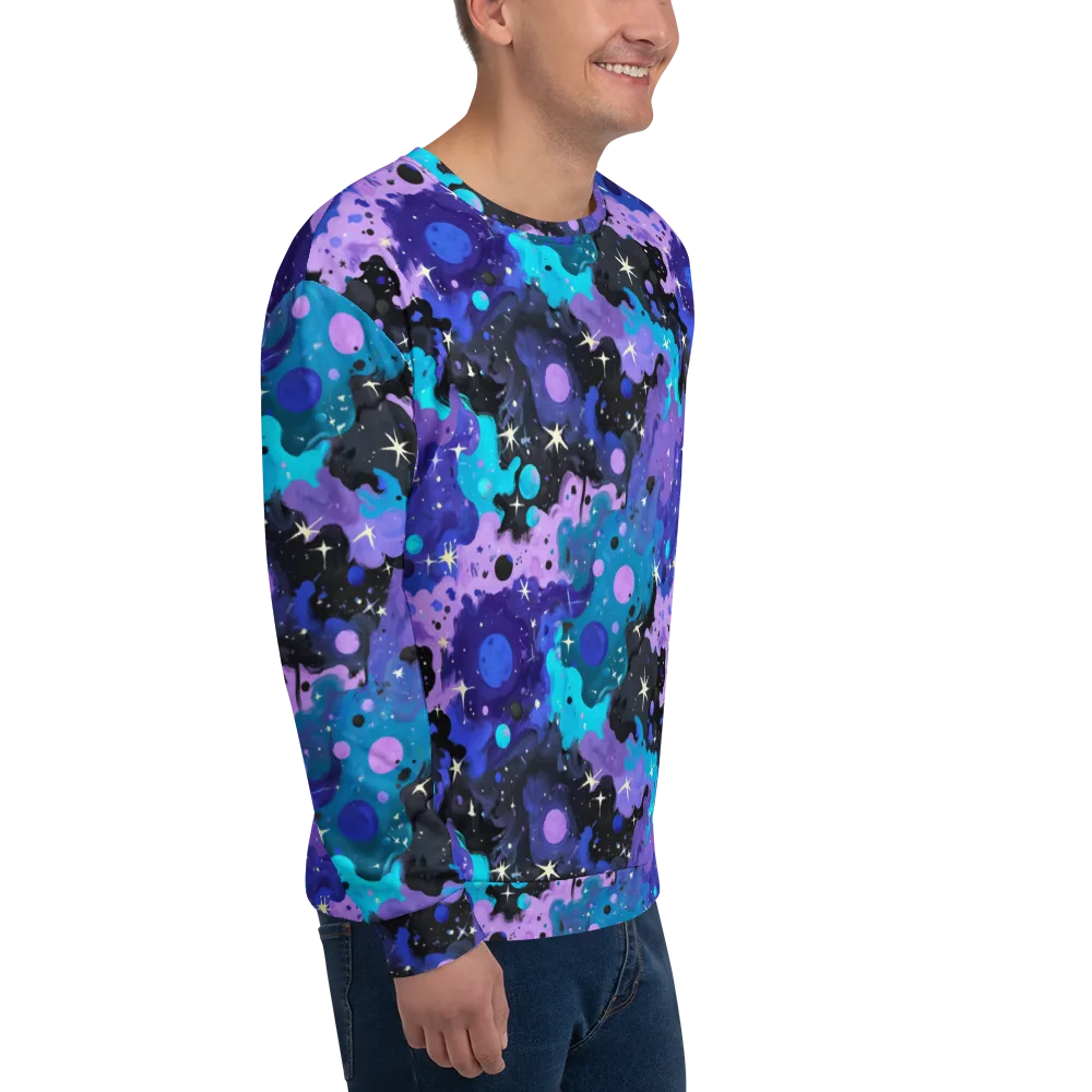 Galaxy Gouache on Sweatshirt — Right Front