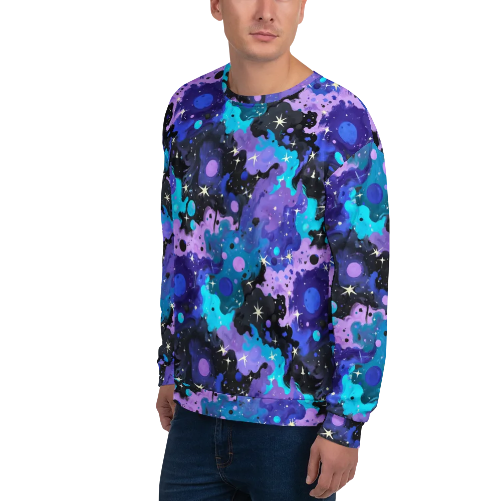 Galaxy Gouache on Sweatshirt — Left Front