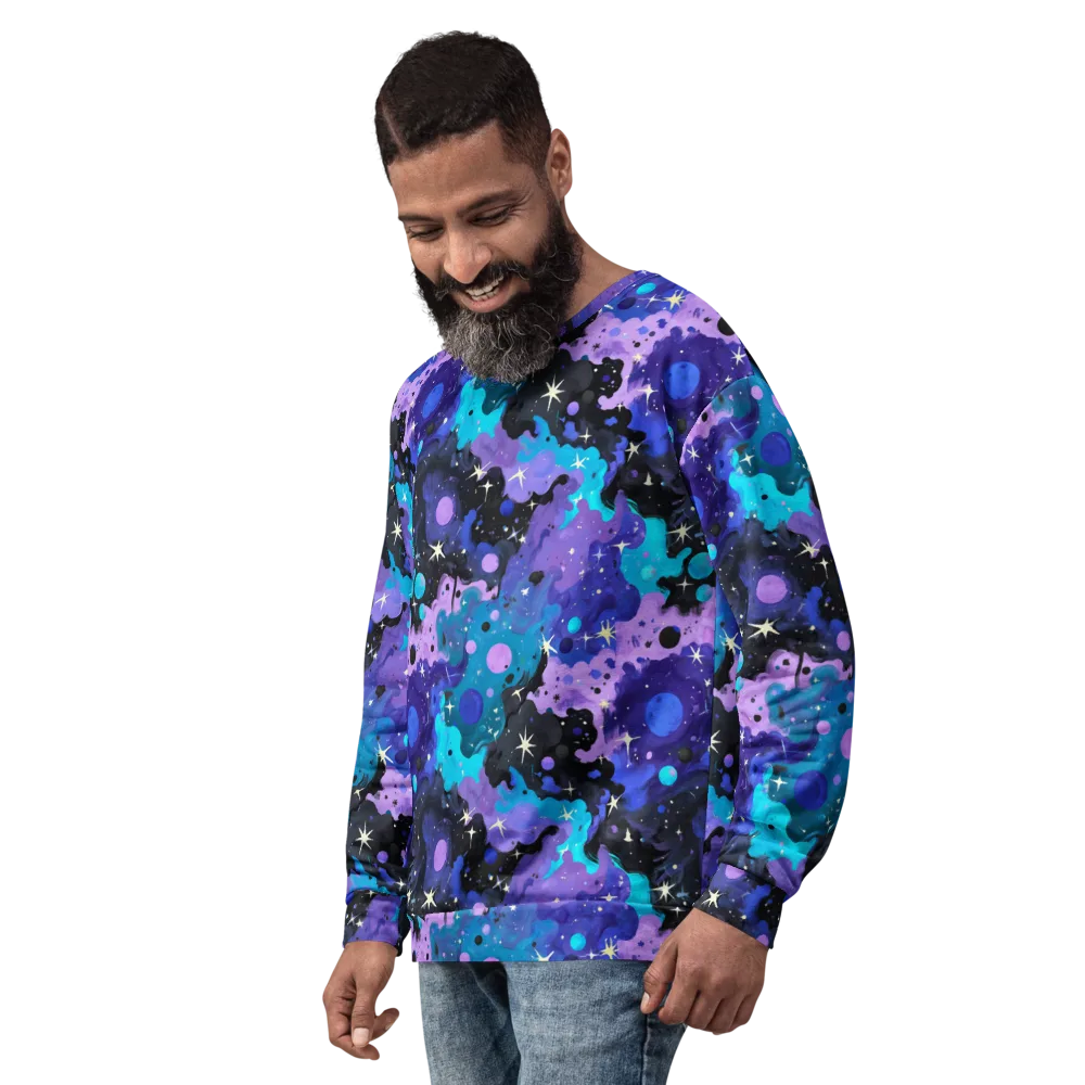 Galaxy Gouache on Sweatshirt — Left Front