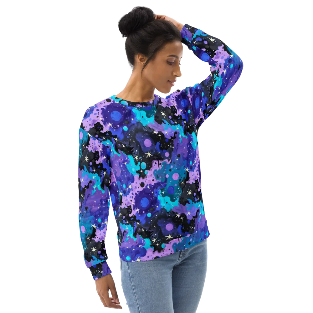 Galaxy Gouache on Sweatshirt — Right Front