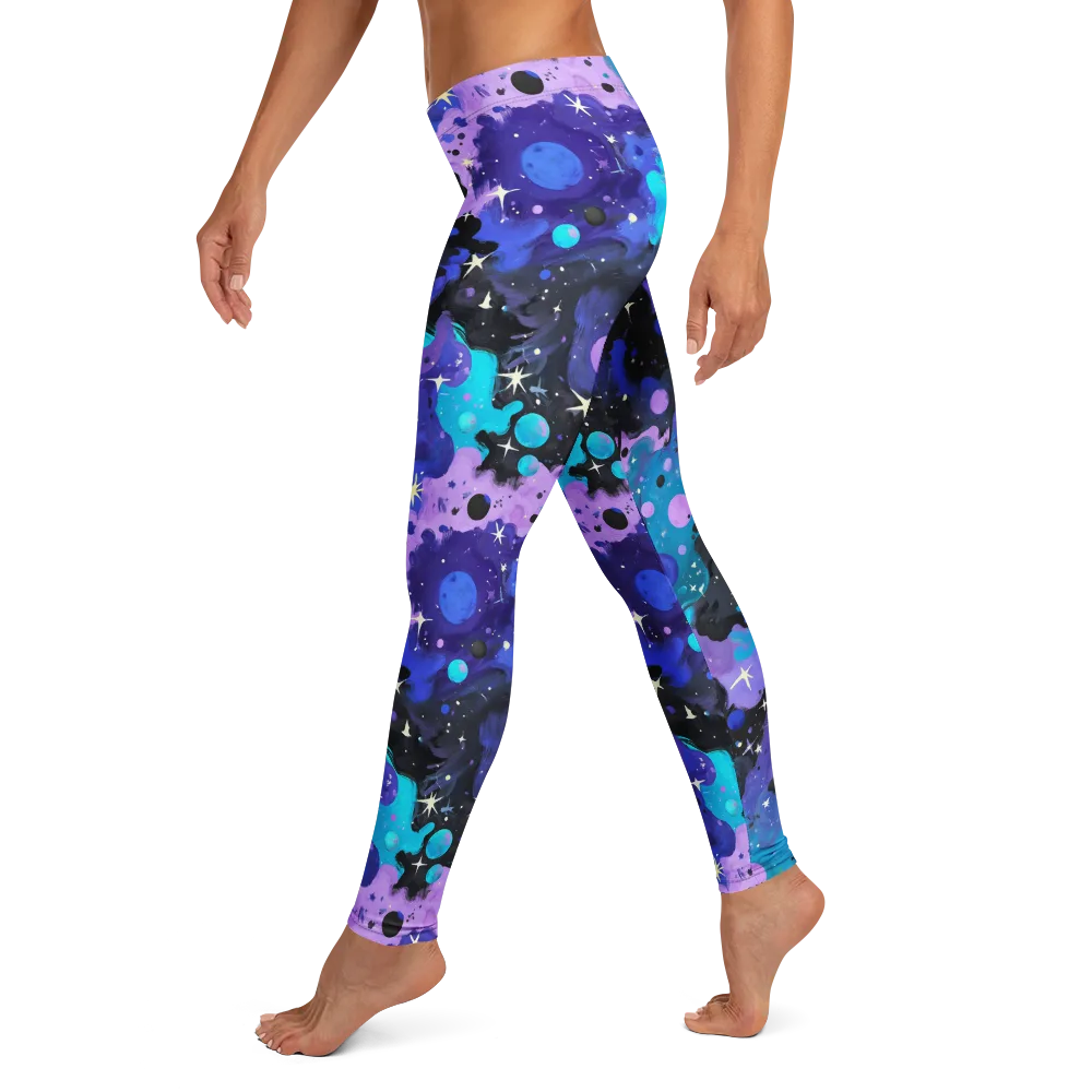 Galaxy Gouache on Leggings — Left