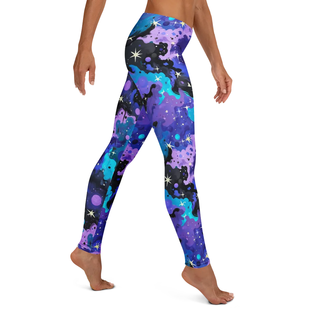 Galaxy Gouache on Leggings — Right