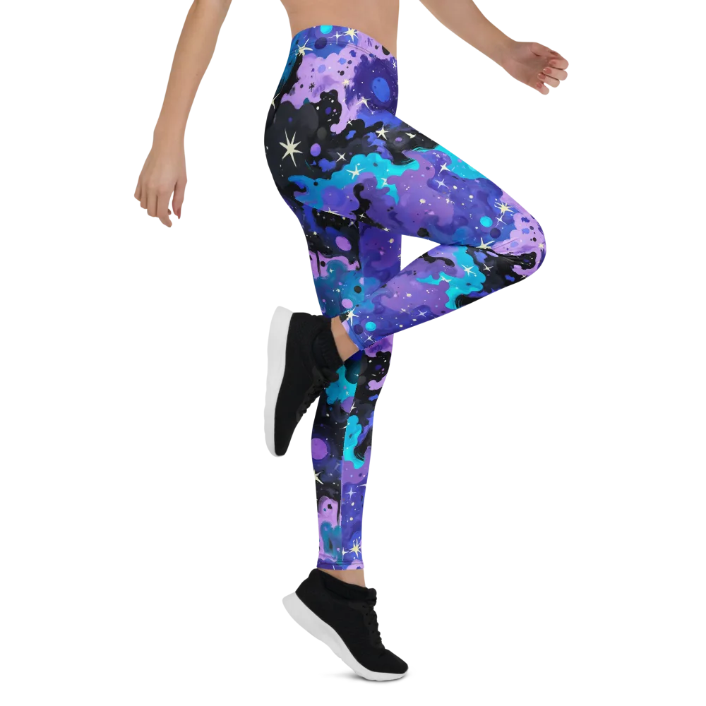 Galaxy Gouache on Leggings — Right