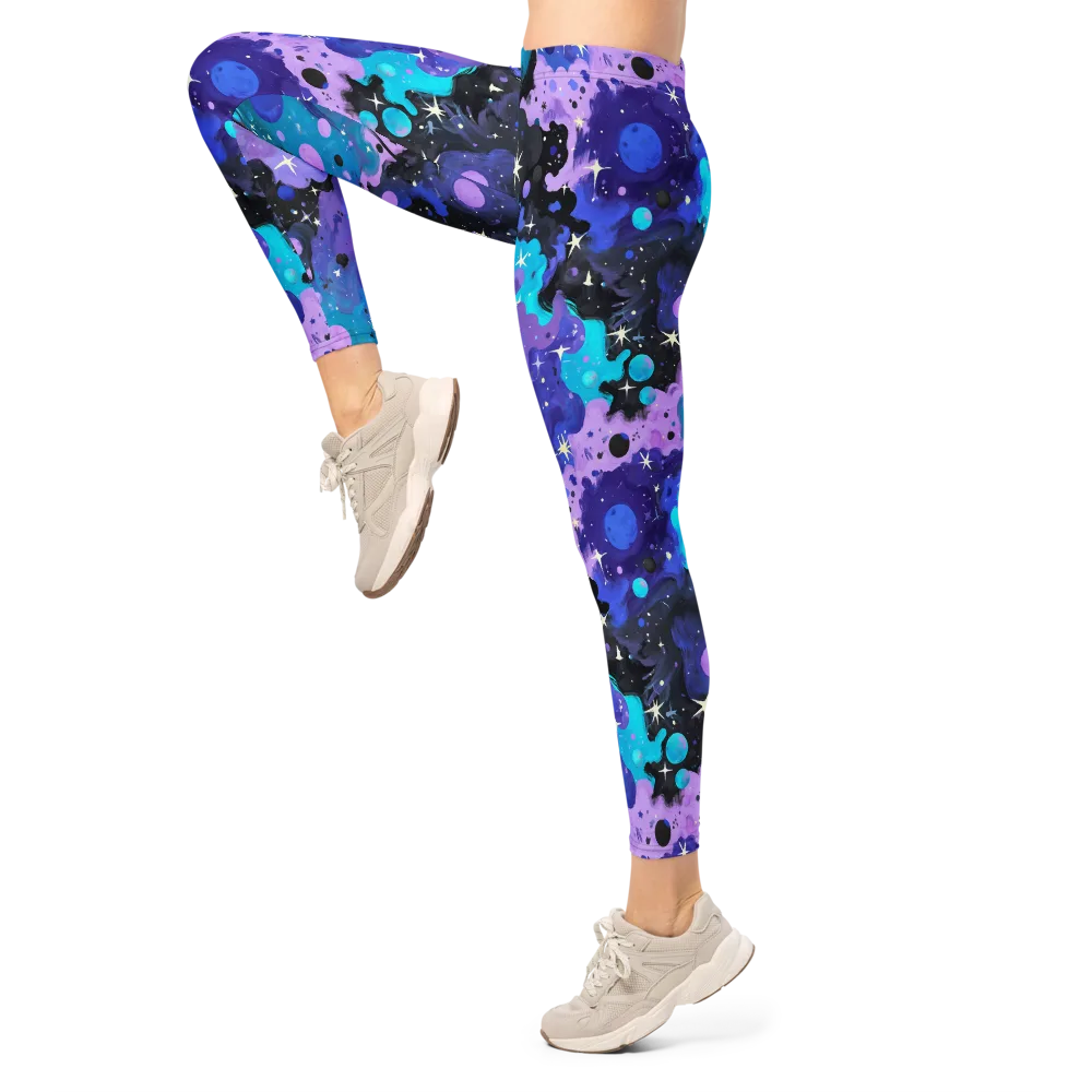 Galaxy Gouache on Leggings — Left