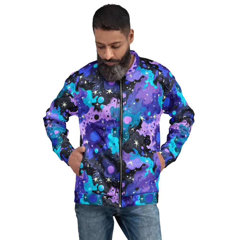 Galaxy Gouache on Bomber Jacket — Front