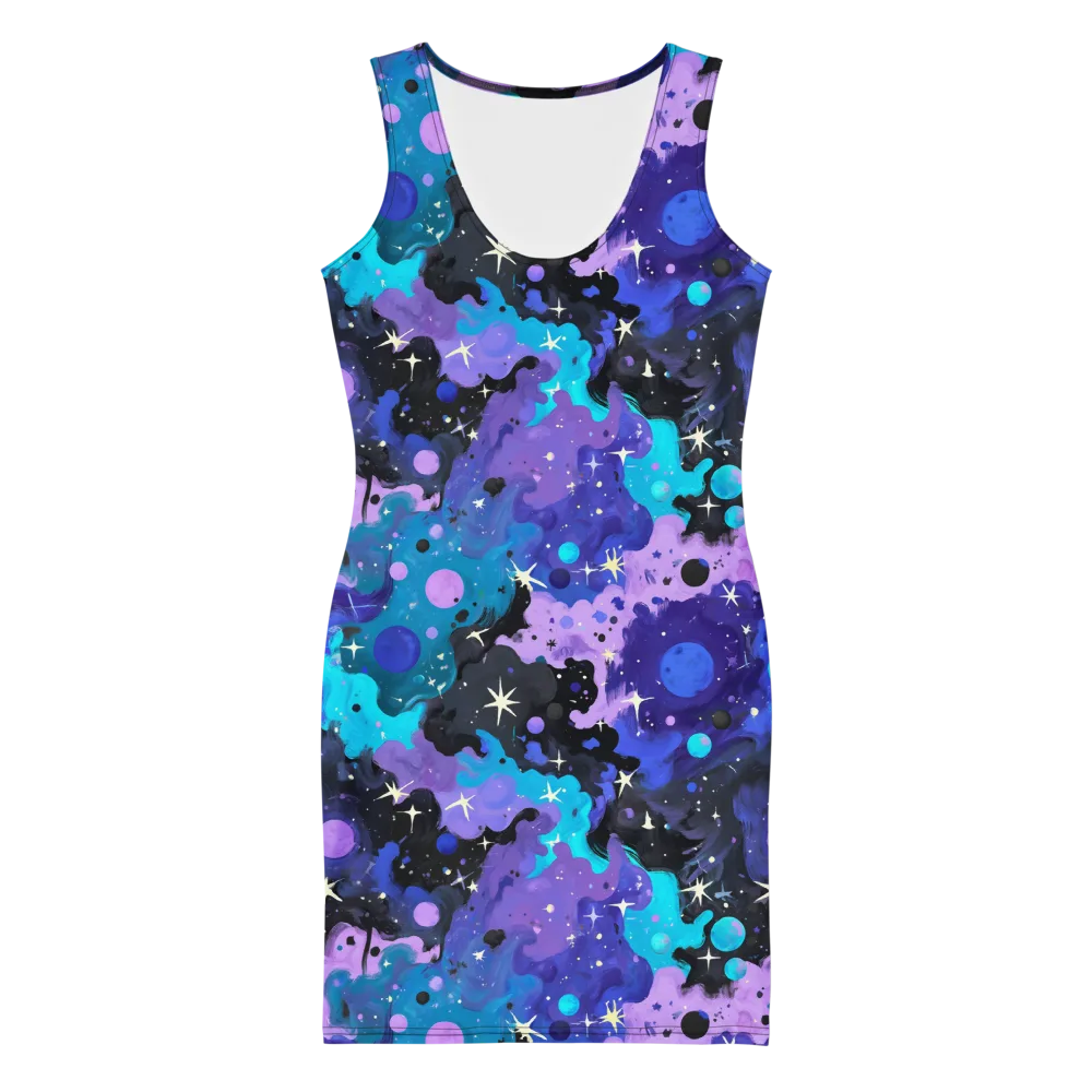 Galaxy Gouache on Bodycon Dress — Front