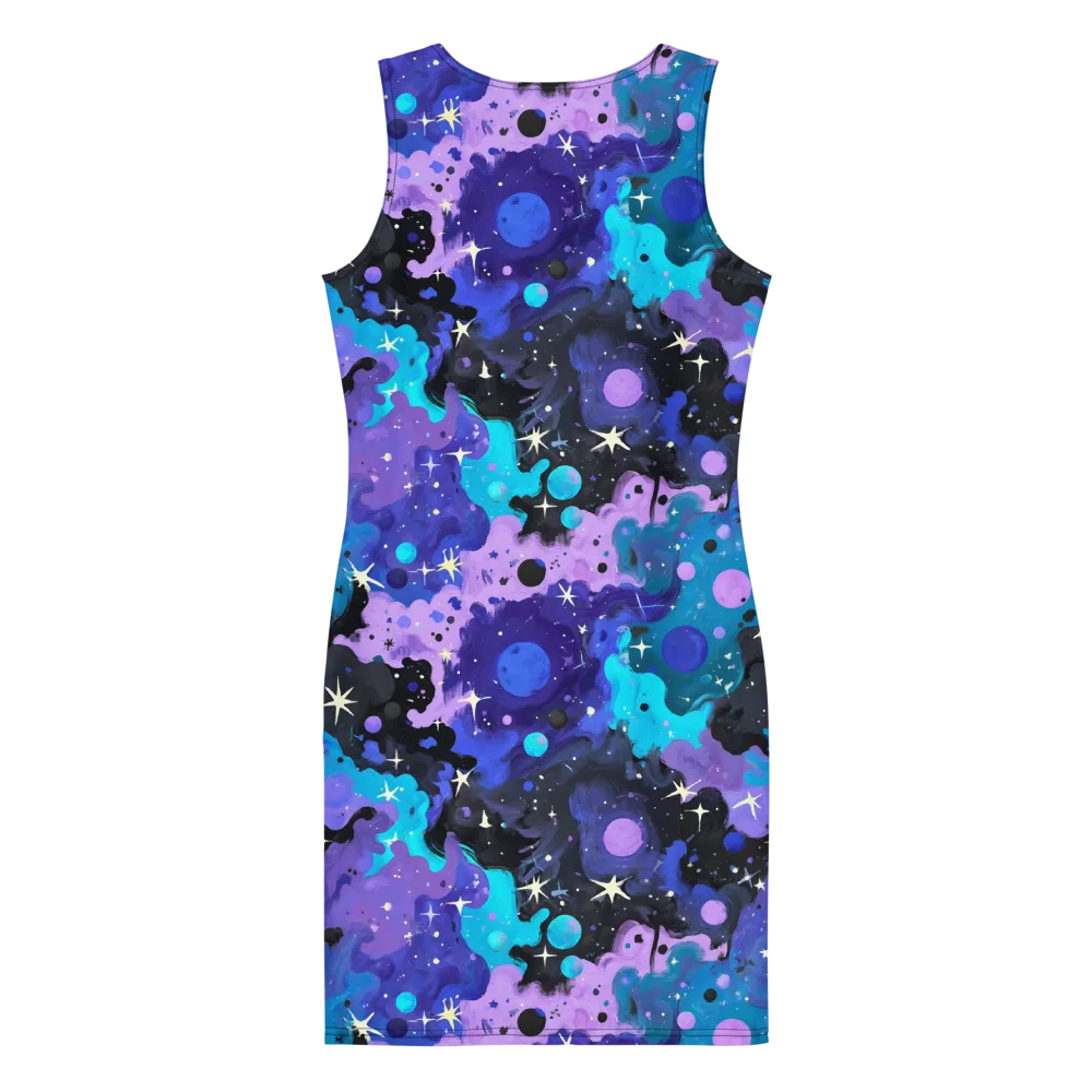 Galaxy Gouache on Bodycon Dress — Back