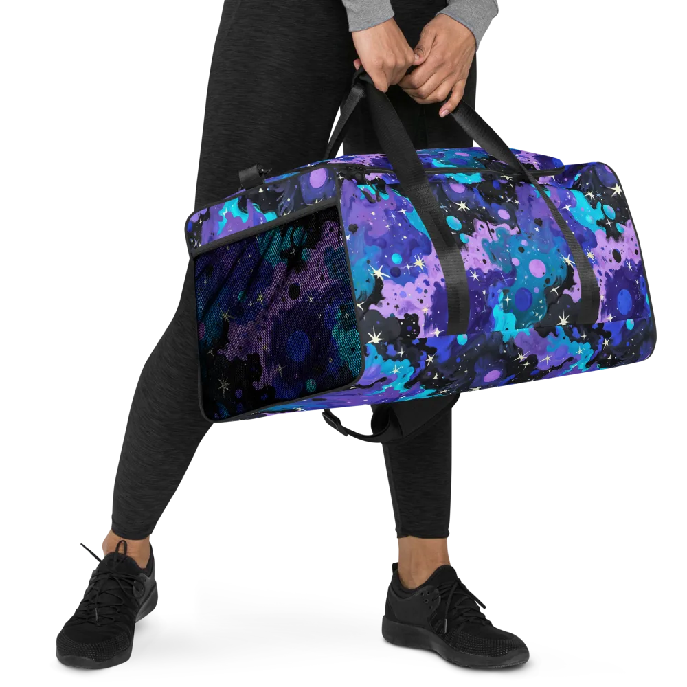 Galaxy Gouache on Duffle Bag — Right Front