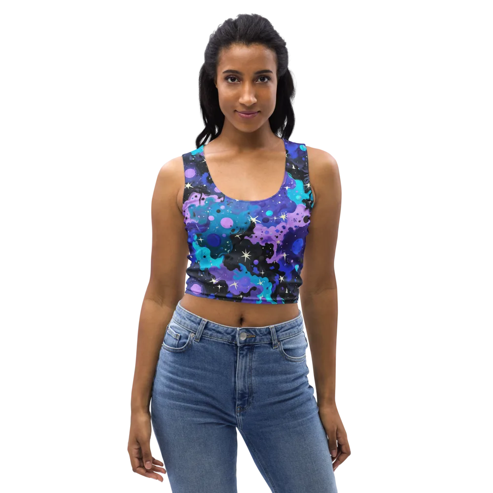 Galaxy Gouache on Crop Top — Front