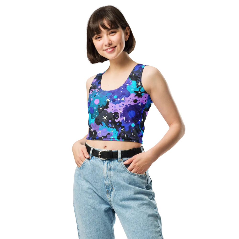 Galaxy Gouache on Crop Top — Front