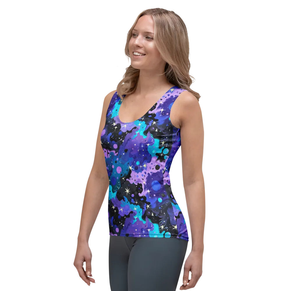 Galaxy Gouache on Women's Tank Top — Left Front