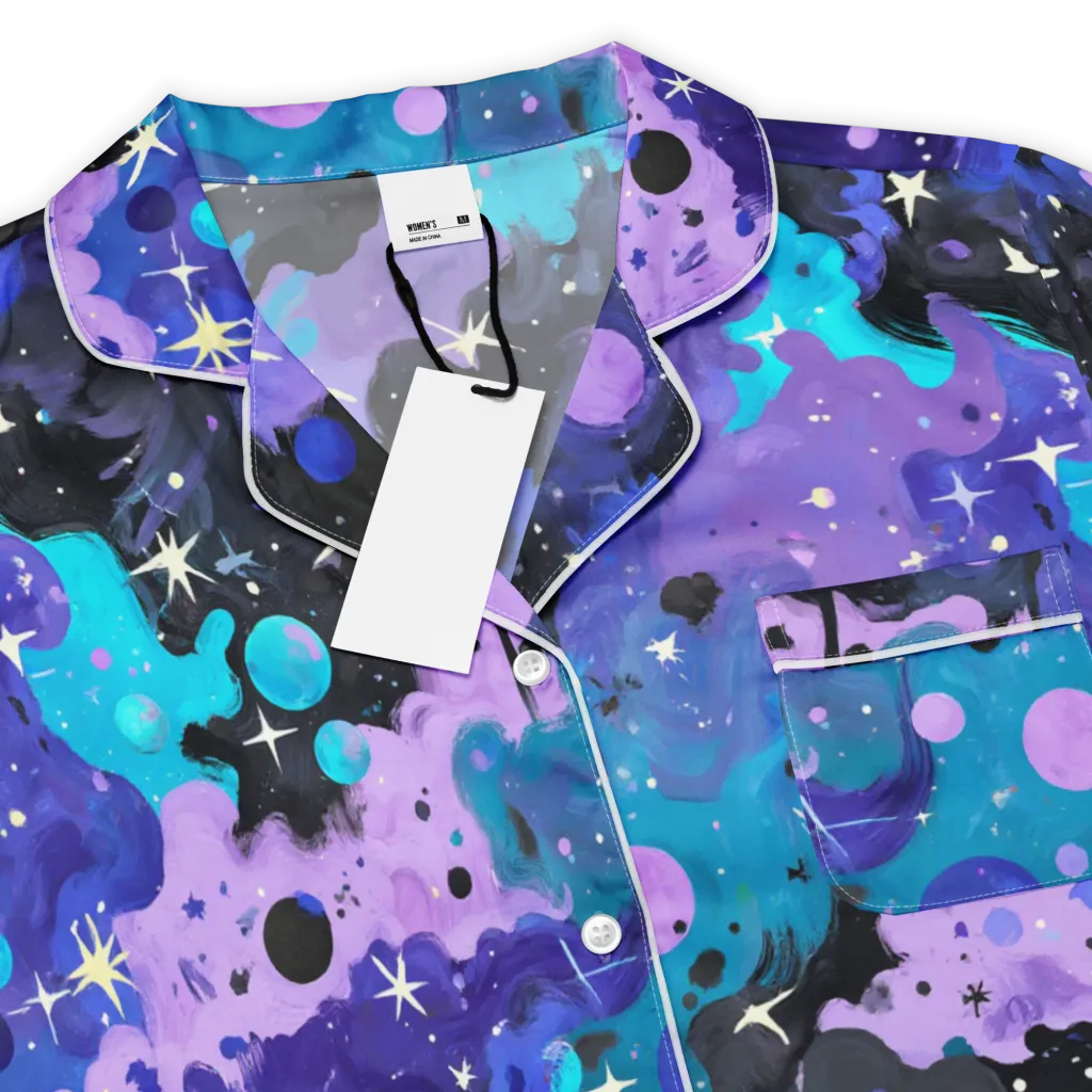 Galaxy Gouache on Women's Short Sleeve Pajama Top — Product details