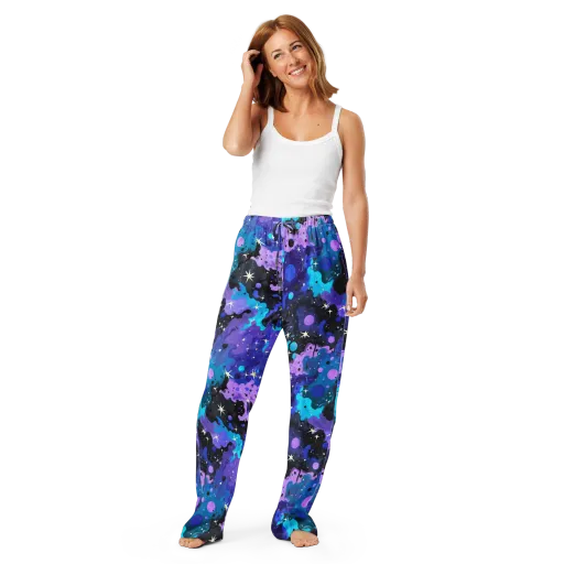 Galaxy Gouache on a Women's Pajama Pants