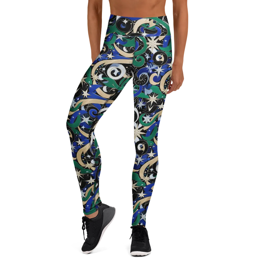 Starfall Baroque on Yoga Leggings — Front