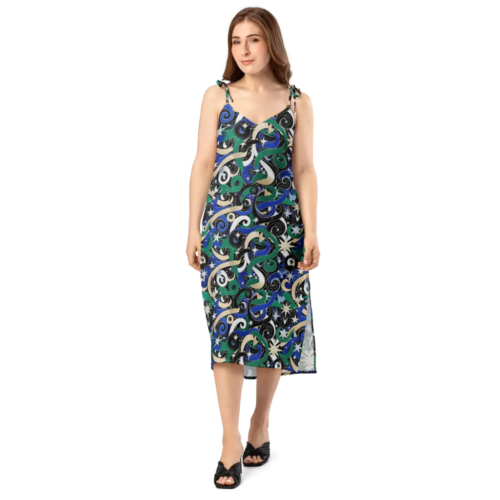 Starfall Baroque on Slip Dress — Front